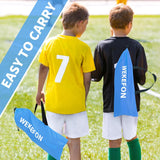 Porteria portatil para juego, color azul, con bolsa transparente