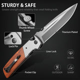 Cuchillo de bolsillo enorme para hombres plegable de caza