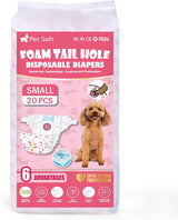 Pet Soft Pañales desechables, pañales para perras con agujero
