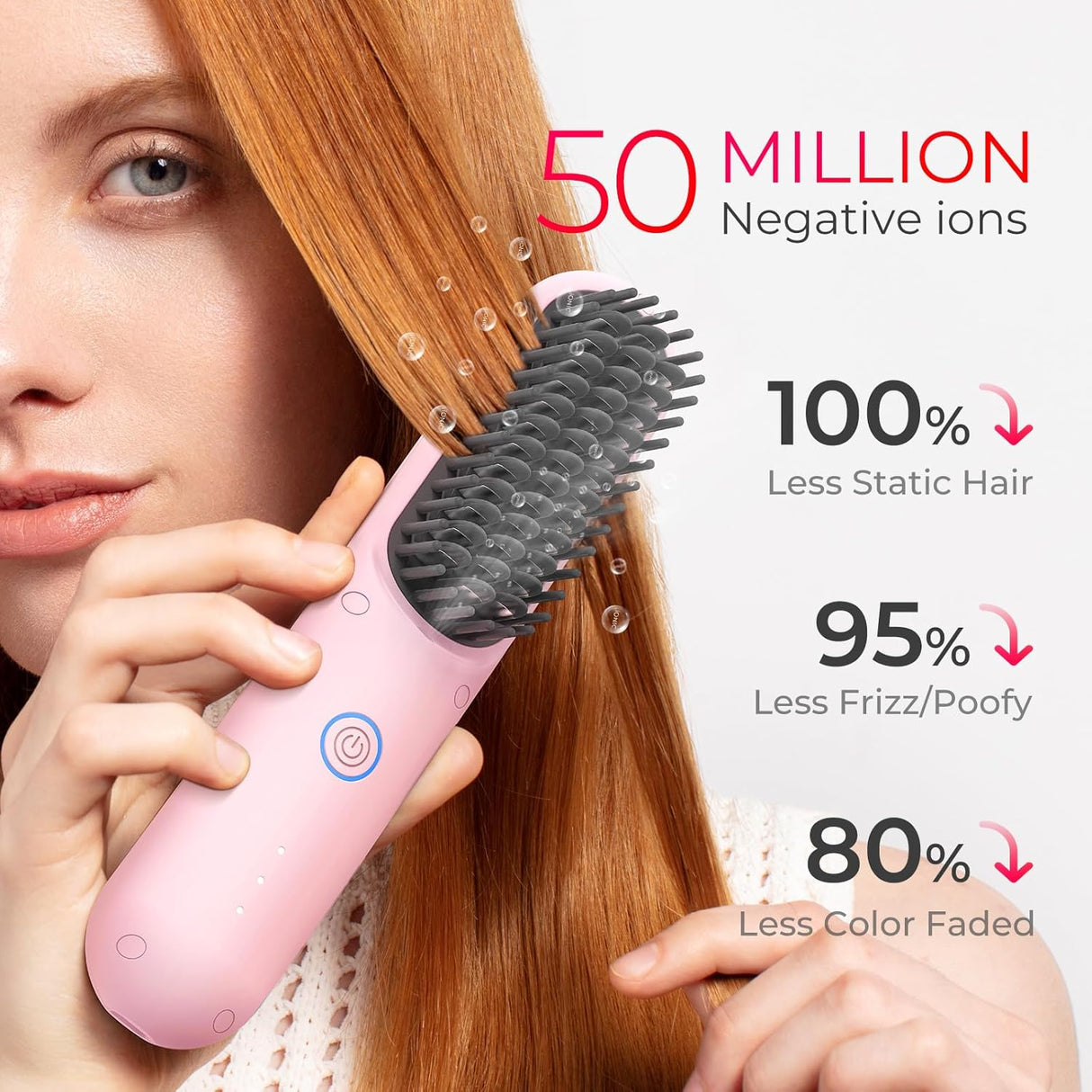 Cepillo alisador de pelo inalámbrico alisador para mujeres