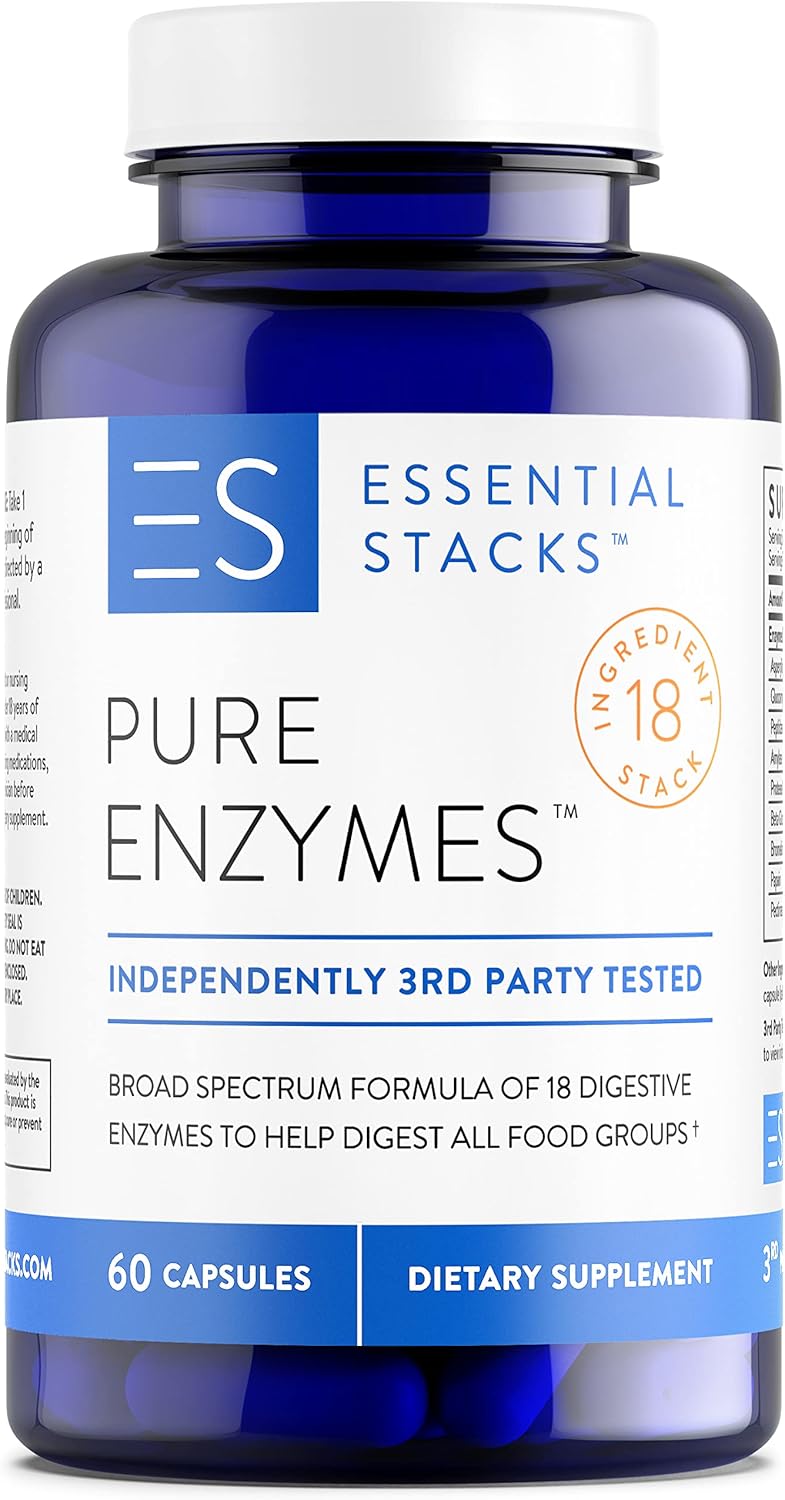 Suplementos Enzimas digestivas puras sin gluten   60 cáp