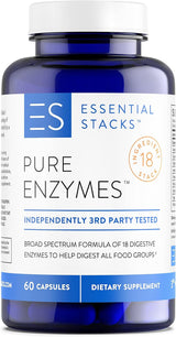 Suplementos Enzimas digestivas puras sin gluten   60 cáp