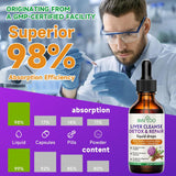 Pack de gotas para hígado, 2000mg, vegano, no GMO, 4oz
