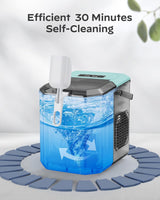 Máquina de Hielo Silonn, portátil, 26 lbs/día, 9 cubos/6 min