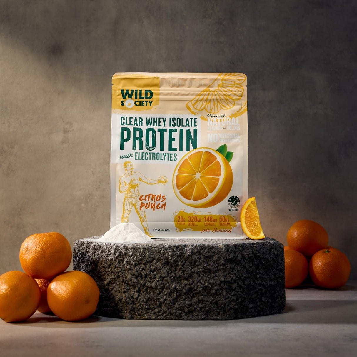 Wild Society Proteína de Suero Pulido + Electrolitos, 20 g