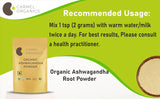 CARMEL ORGANICS Polvo de Raíz de Ashwagandha 227g Orgánico