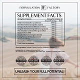 Maximizador hormonal 10-en-1 con Shilajit, Maca, Ashwagandha, 120 caps