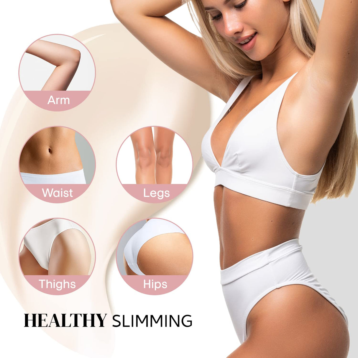 Crema reafirmante para la piel y celulitis para estómago