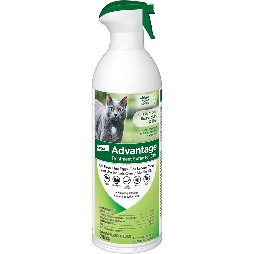 Spray para tratamiento de pulgas y garrapatas para gatos