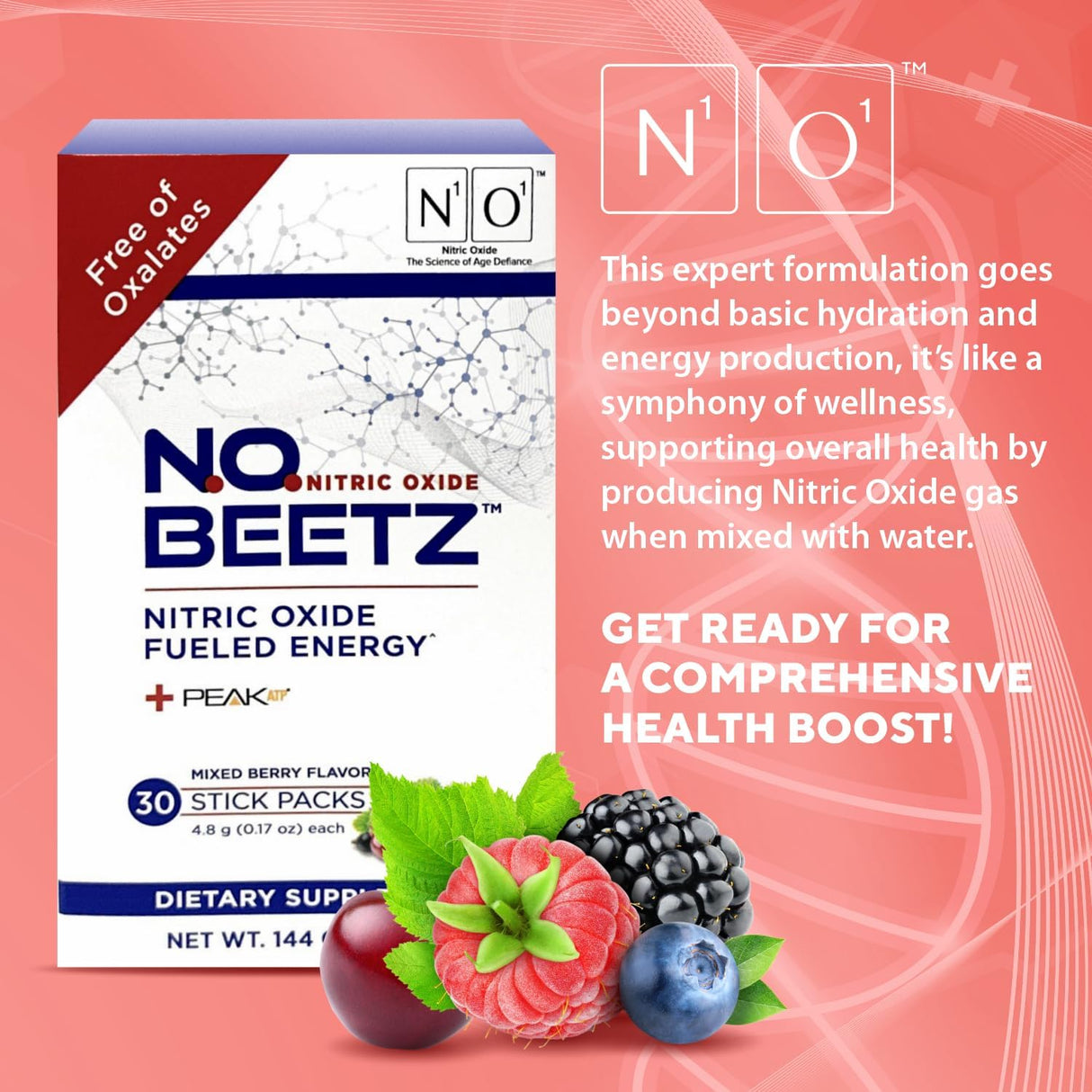 Suplemento de óxido nítrico N.O. Beetz energía celular