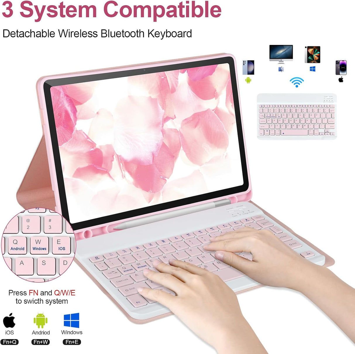 Funda con Teclado Samsung, Soporte S Pen, Galaxy Tab A9+ 2023