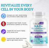 Suplemento de NAD+ - Nicotinamida Ribósido - 120 Cápsulas