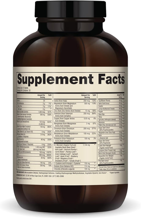 Complejo de Alimentos Dr. Mercola, Multivitaminas y Minerales