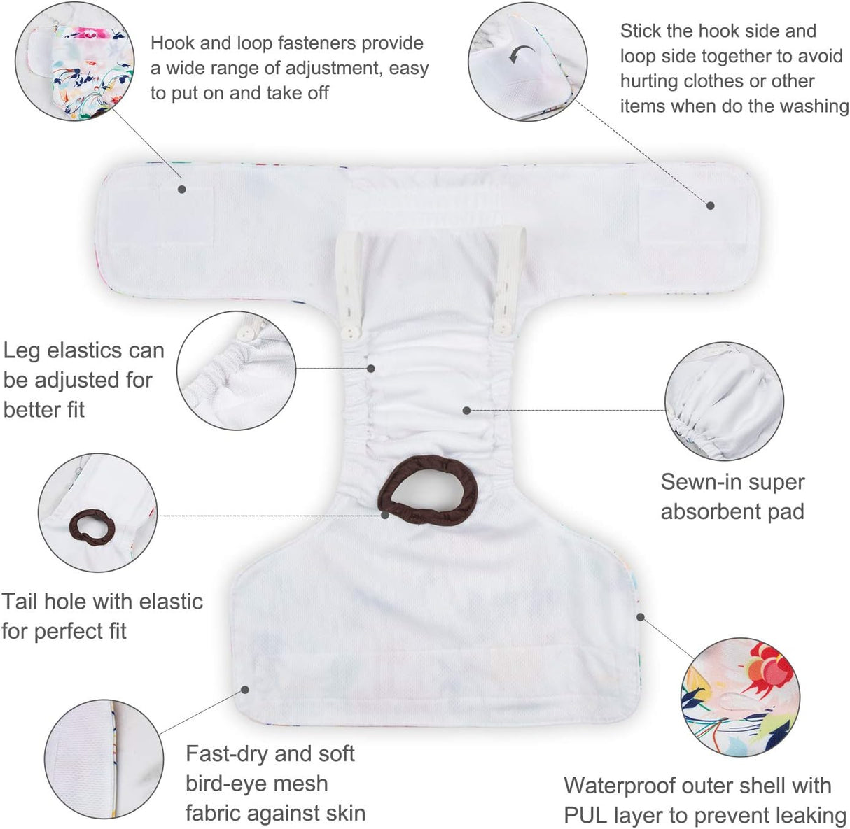 CuteBone - Pañales para perras  talla M, D14M