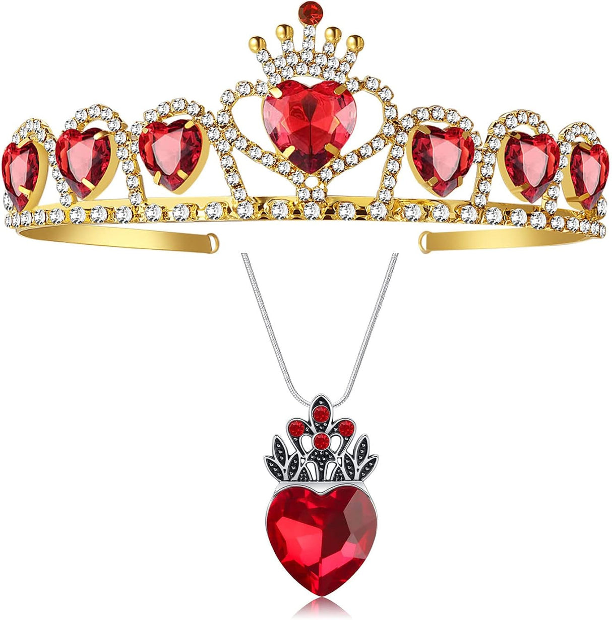 collar y Tiara de corazón rojo Descendientes 3