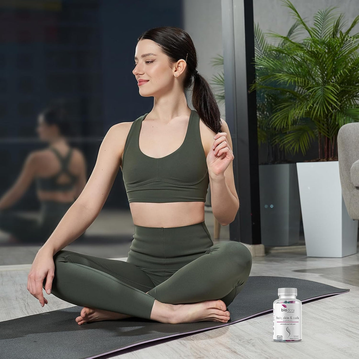 Gummies de cabello, piel y uñas, biotina extra, 60 unidades