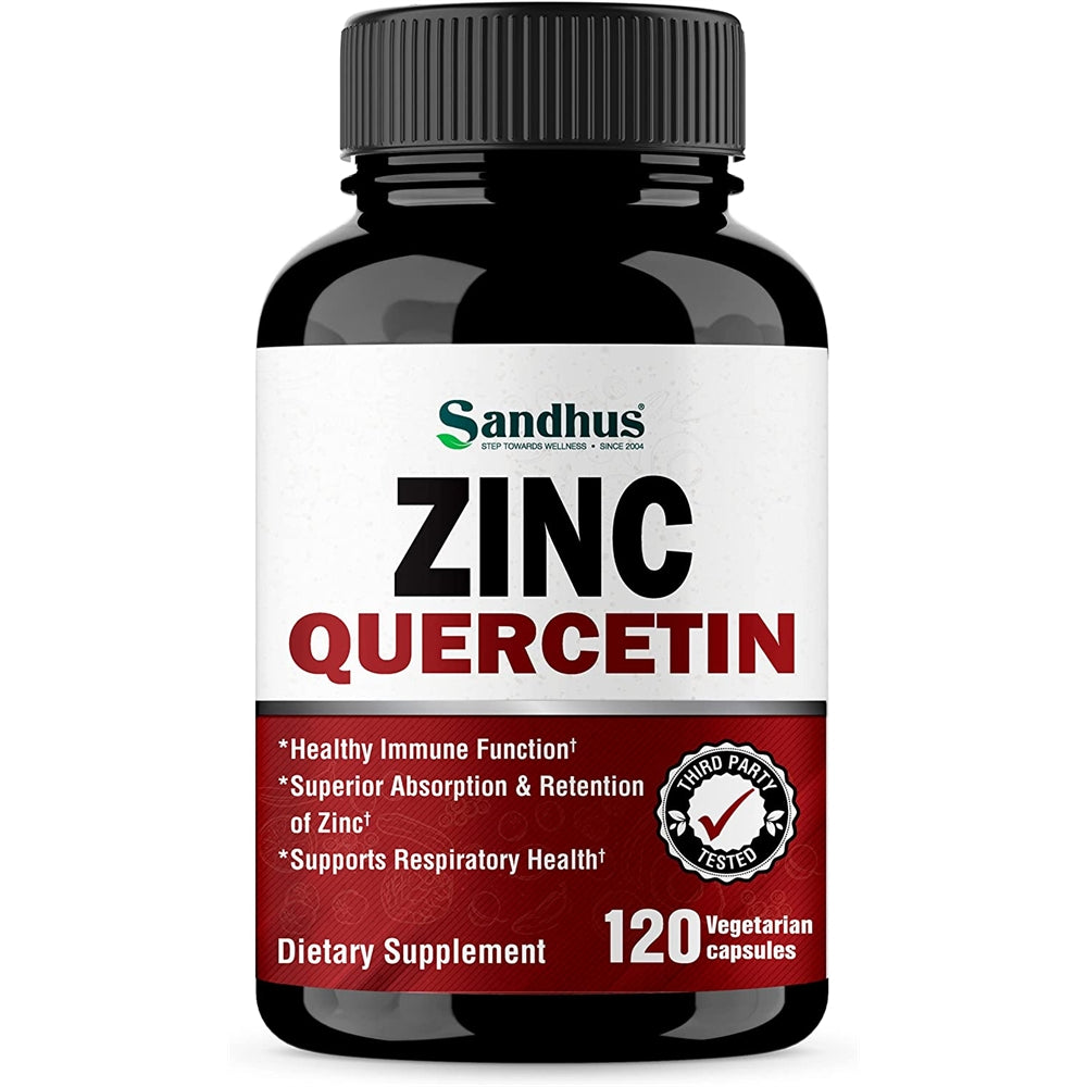 Suplemento Quercetina de zinc 120 cápsulas vegetarianas