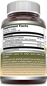 Formulas Oregano con Jengibre y Hinojo, 120 Softgels