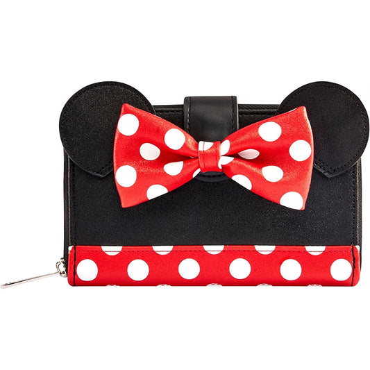 Billeteras Loungefly Minnie Mouse de Walt Disney negro