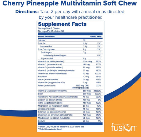 Vitaminas Masticables Bariatric Fusion Sabor Cereza Piña 60 Unidades