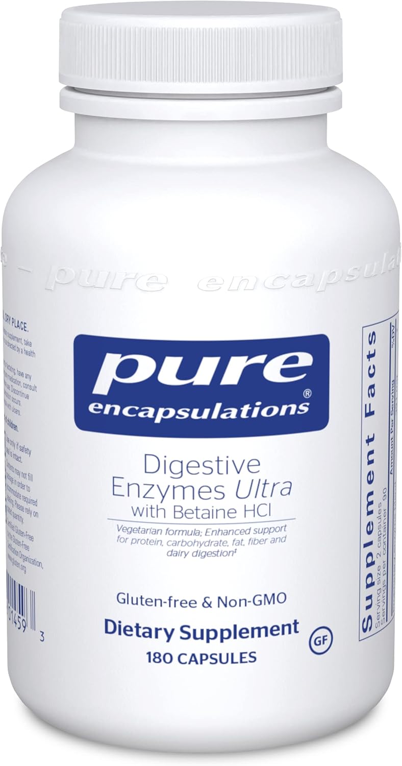 Suplemento Enzimas digestivas Ultra con betaína HCl 180 und