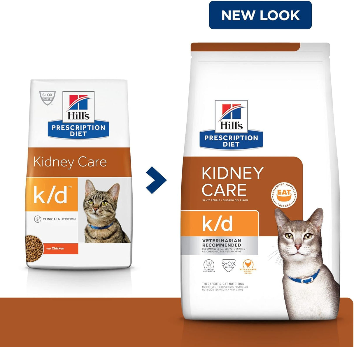 Alimento de gato seca para dieta veterinaria