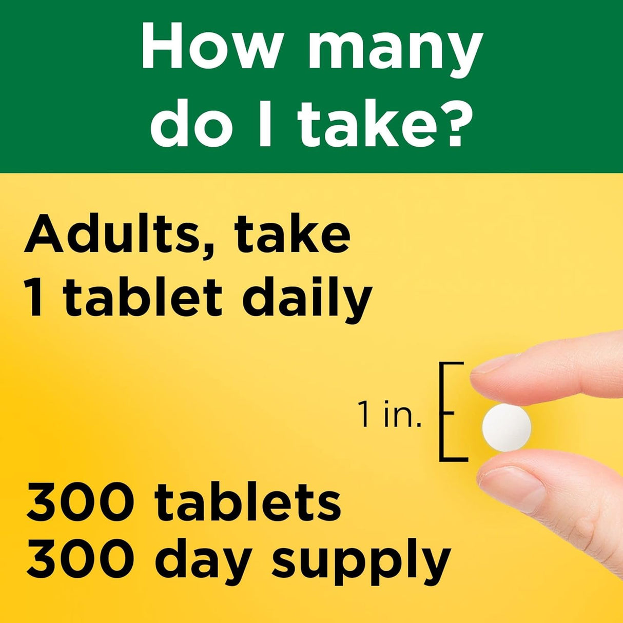 Suplemento de Vitamina D3 1000 IU Nature Made, 300 Tablets