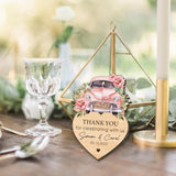 Adornos de Boda Personalizados en Madera para Agradecimiento