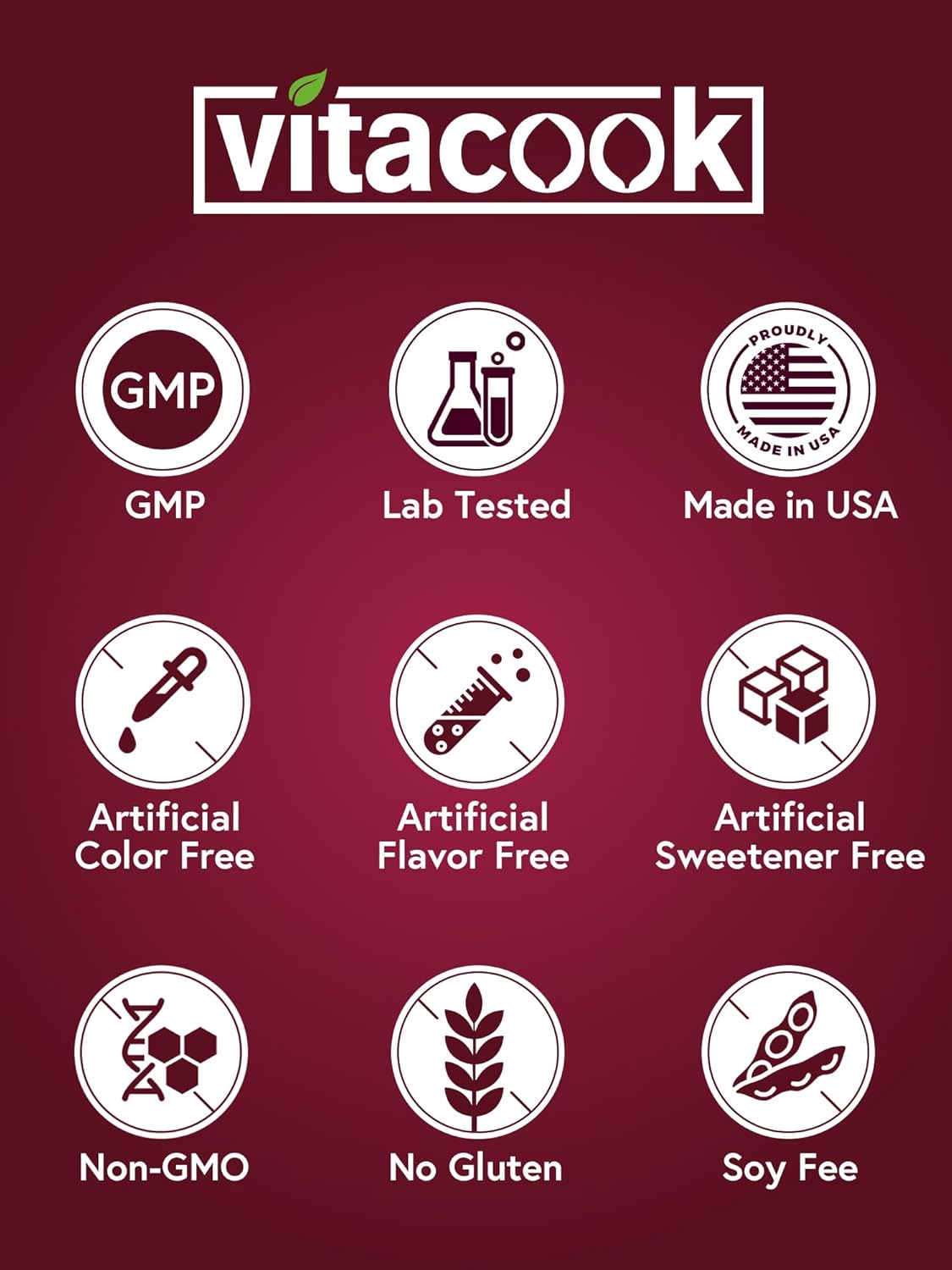 Suplemento de Hierro Vegano con Vitamina C, B6, B12, Folato, 60 caps