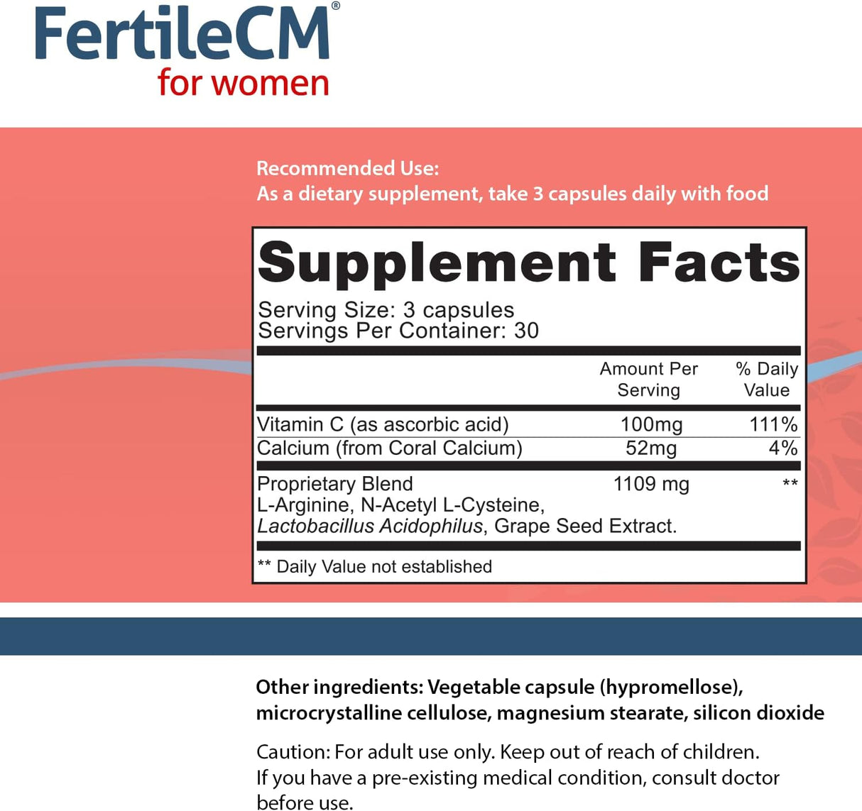 Suplemento FertileCM para producir moco cervical fertilidad