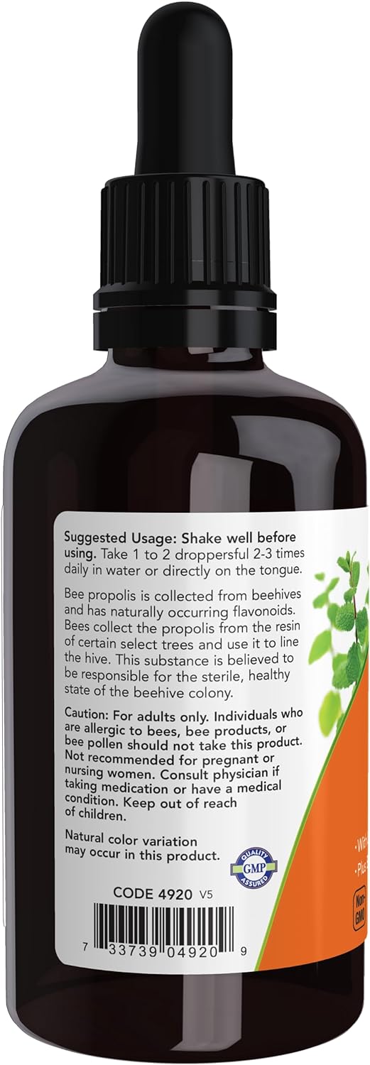 Suplemento herbal líquido con extracto de propóleos y gotero