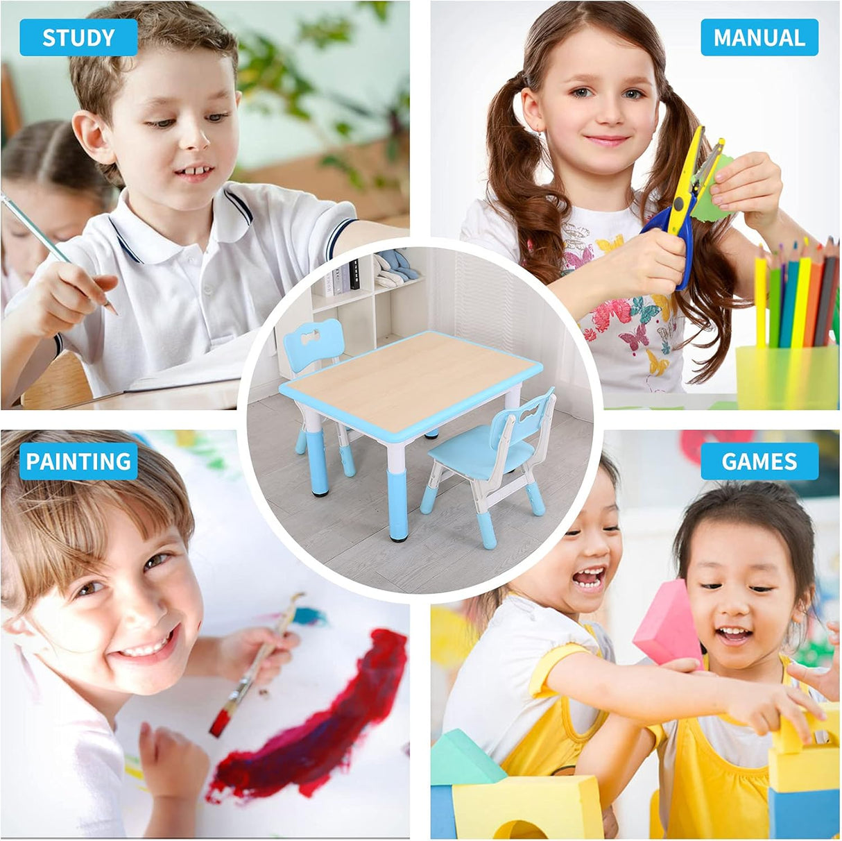 Juego de mesa de actividades múltiples para niños
