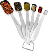 Cucharas Medidoras Juego de 6 de metal NutriChef NCMMS6