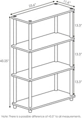 Estante Multipropósito Furinno 4 Niveles, Tubos Redondos, Modelo