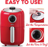 Freidora de Aire Compacta DASH, 2 Quart, Control de Temperatura
