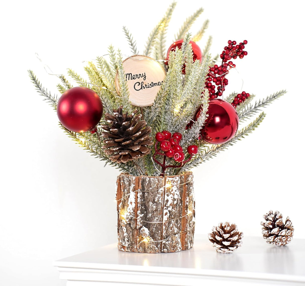 Árbol de Navidad Mini 12 pulgadas N&T, Decoración Artificial