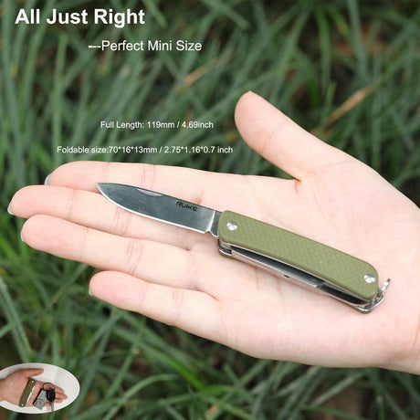 Cuchillo de bolsillo plegable 6 en 1 acero inoxidable