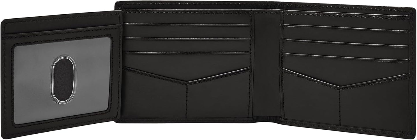 Billetera bifold de cuero RFID Fossil, con flip ID, modelo ML3681001