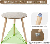 Hanobe Small Round Side Table: Boho End Tables for Living Room