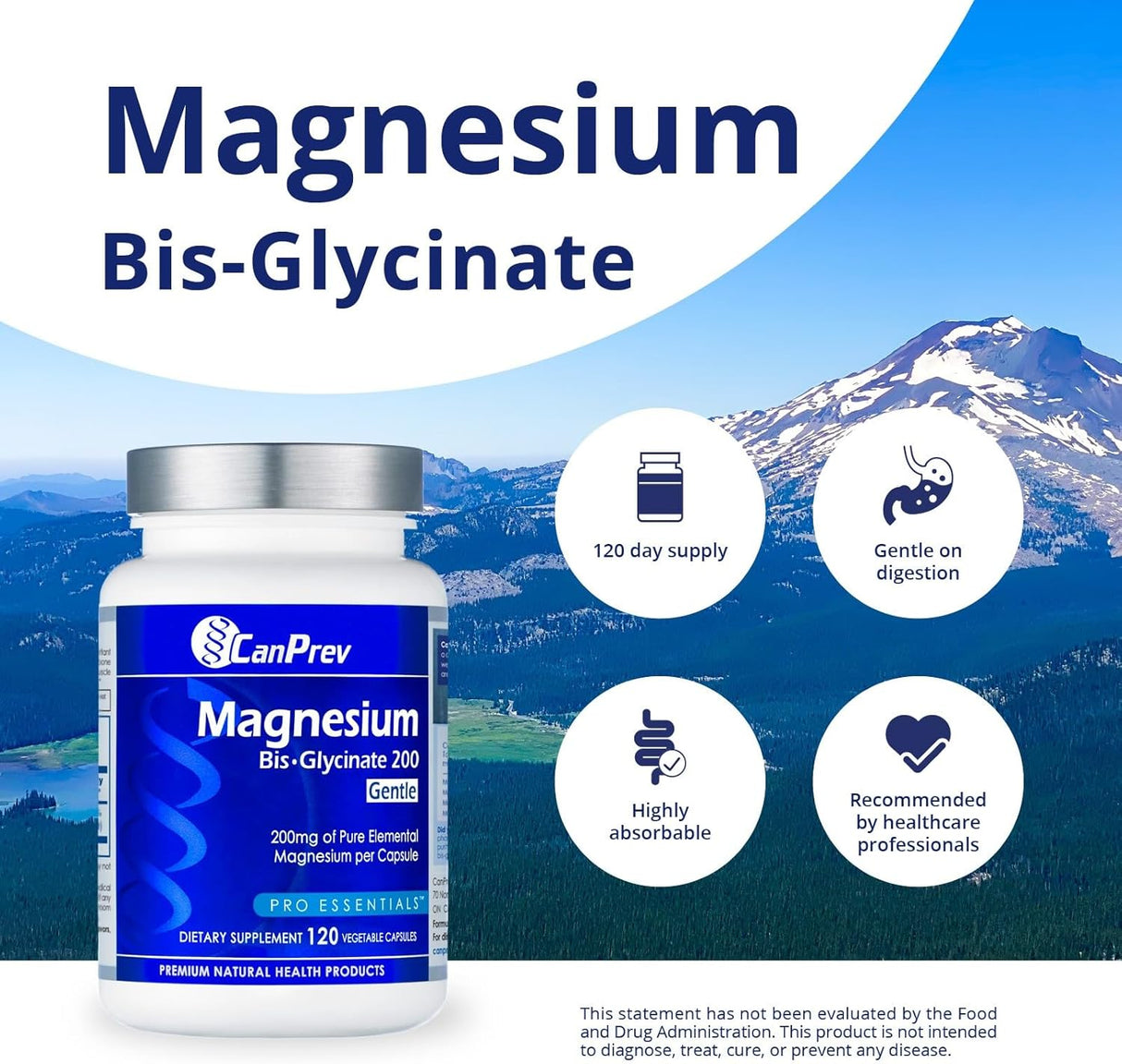 MagPrev Magnesio Bis-Glicinato 200mg 120 V-Caps