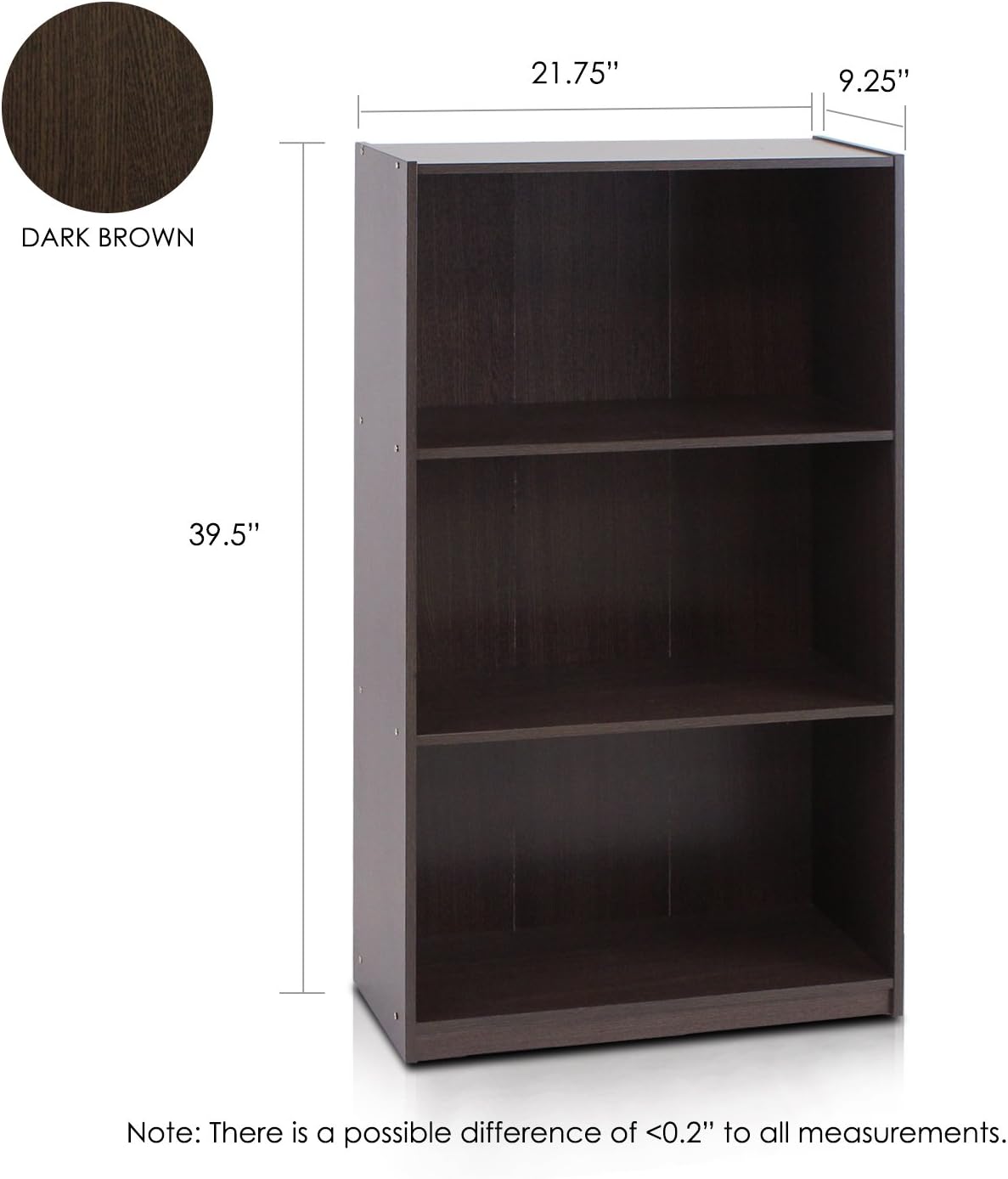 Estantería básica 3 niveles, modelo 99736DBR