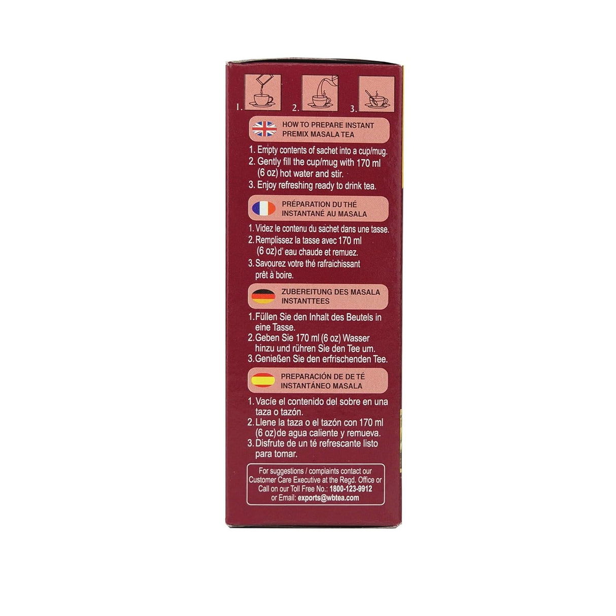 Té Masala Instantáneo Wagh Bakri | 10 Sachets 140g
