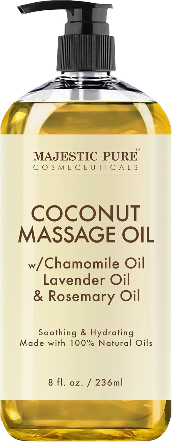 Aceite de masaje de coco con aroma calmante MAJESTIC PURE