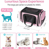 Transportador grande para 2 gatos, marca XYZ, suave y plegable