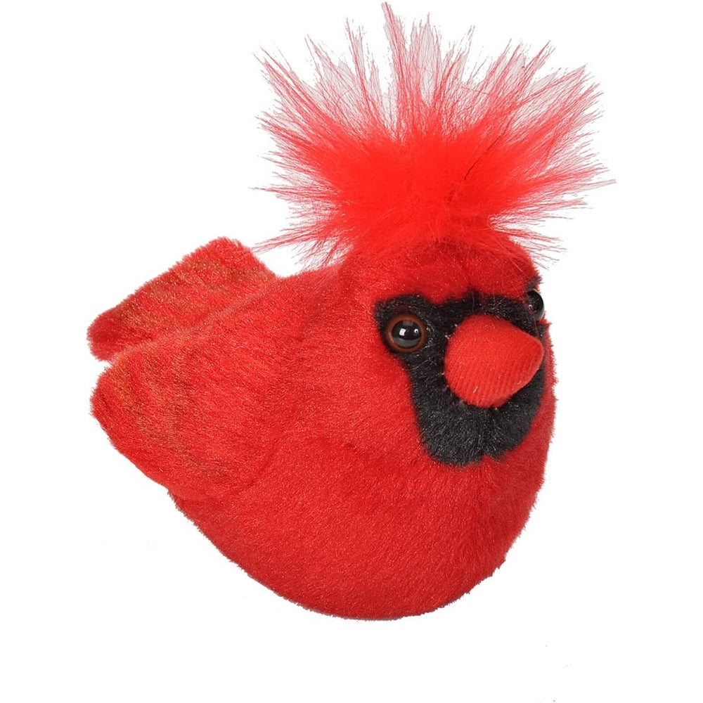 Peluche de Cardinal con auténtico sonido de pájaro Rojo