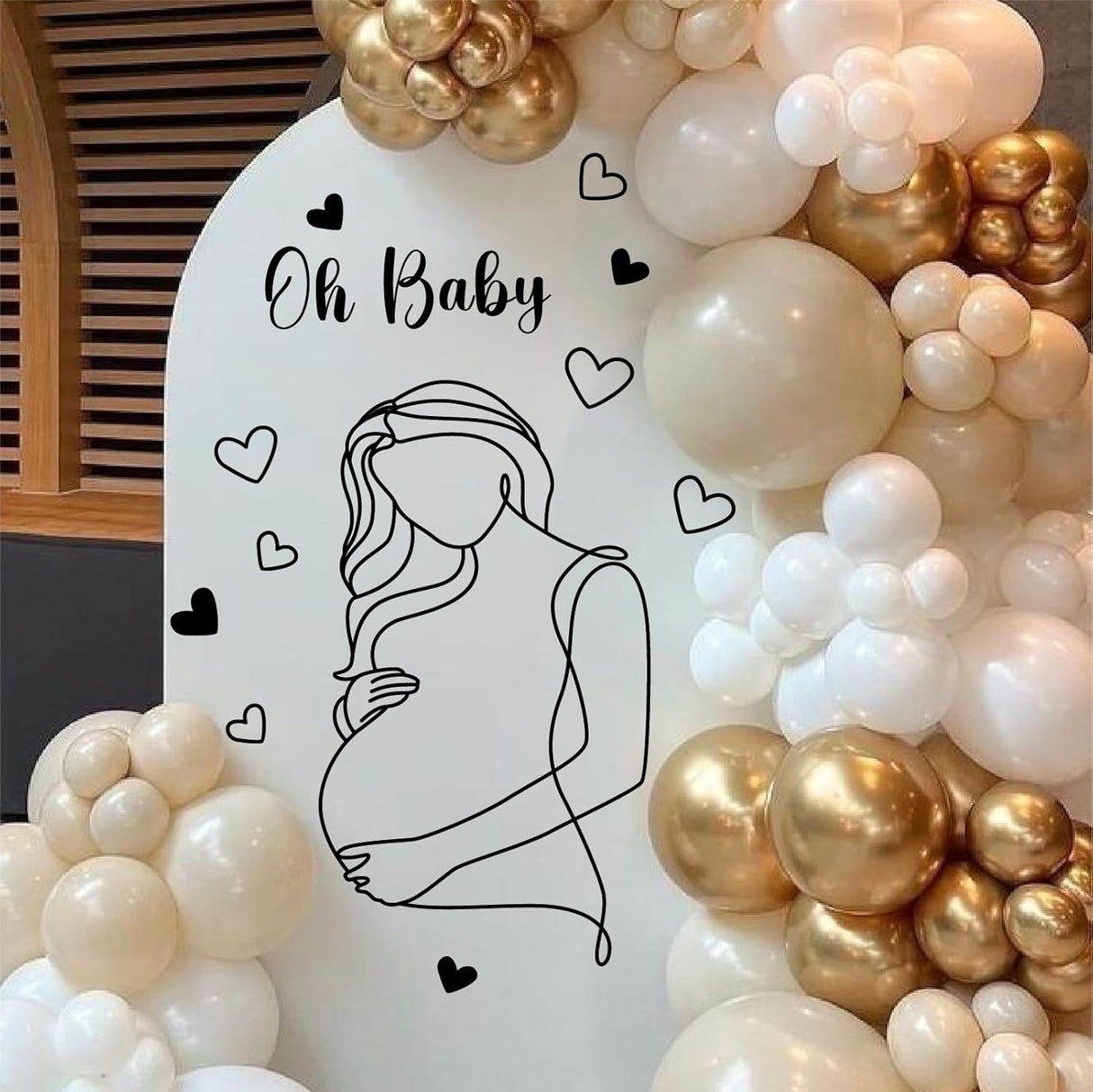 Vinilo Decorativo Oh Baby para Baby Shower - Arte Embarazo