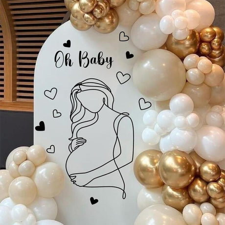 Vinilo Decorativo Oh Baby para Baby Shower - Arte Embarazo