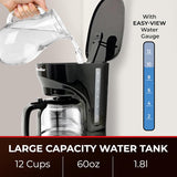 Cafetera Mueller 12 Tazas: Auto-Off, Filtro Reutilizable, Modelo: MCM-12