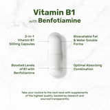 Vitamin B1 500mg con Benfotiamina, 240 Cápsulas