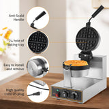 Waffle Maker WICHEMI 360° Flip, No Stick, Control Tiempo, 110V